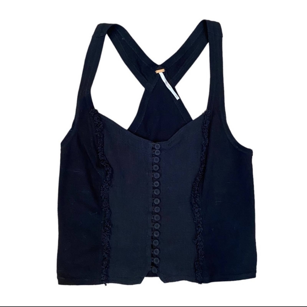 Free people boho racerback crop tank top medium - Picture 2 of 6
